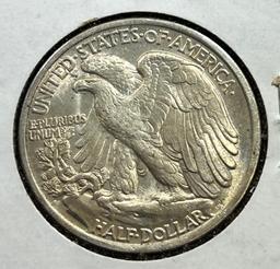 1935 US Walking Liberty Half Dollar, 90% Silver