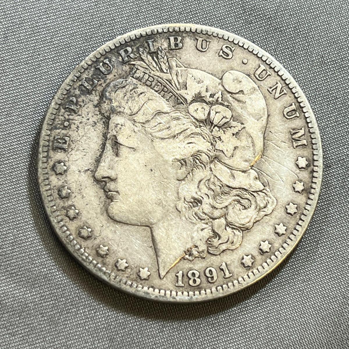 1891-O Morgan Silver Dollar, 90% Silver