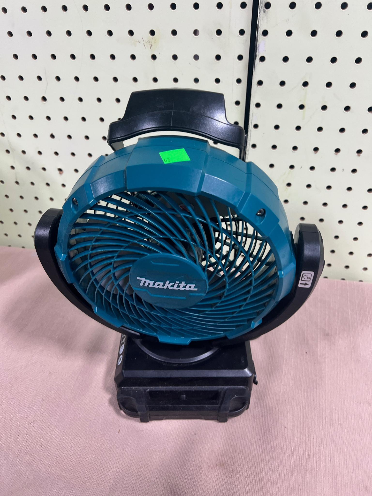 Unused Makita 18 volt Cordless Fan, BARE TOOL