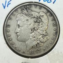 1887 Morgan Silver Dollar, 90% Silver