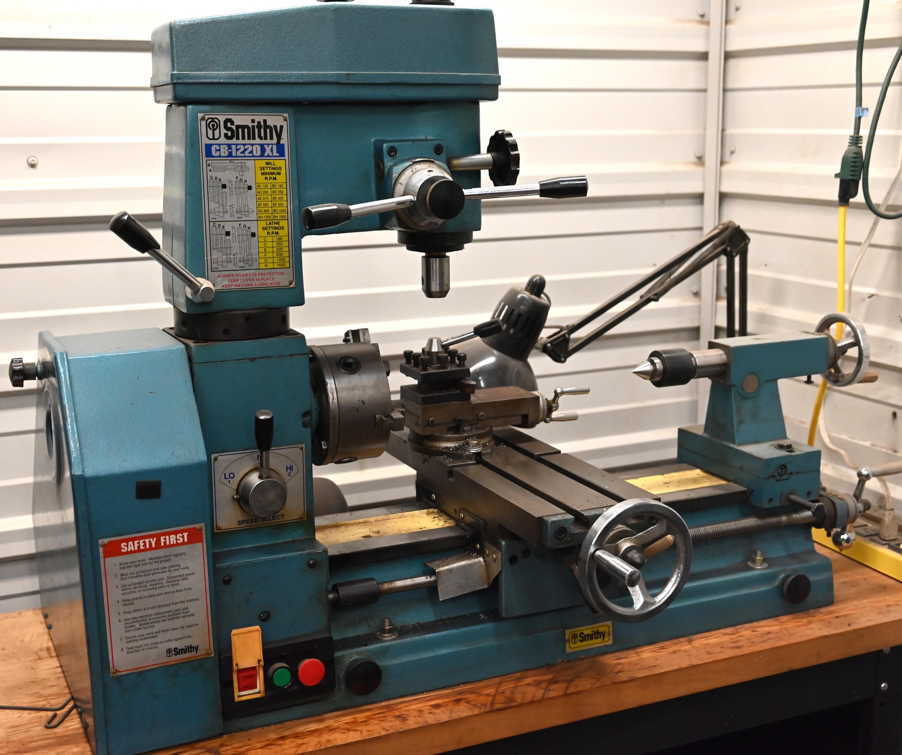 Smithy Lathe Drill Mill CB-1220 XL with table and tools