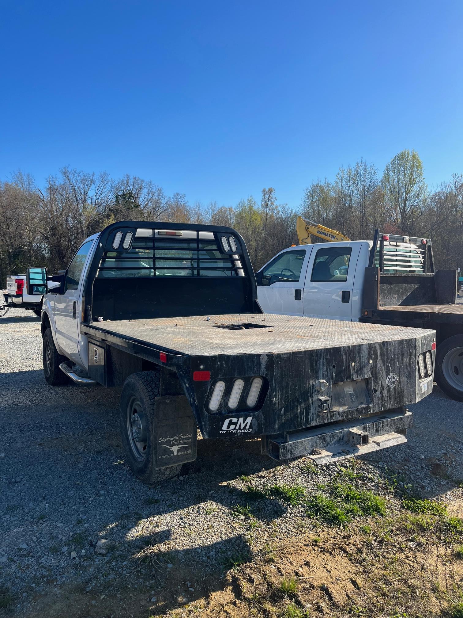 2013 FORD F250 4X4 CM BED FLAT BED 6.2L GAS MOTOR REGULAR CAB VIN:1FTBF2B6XDEA34444