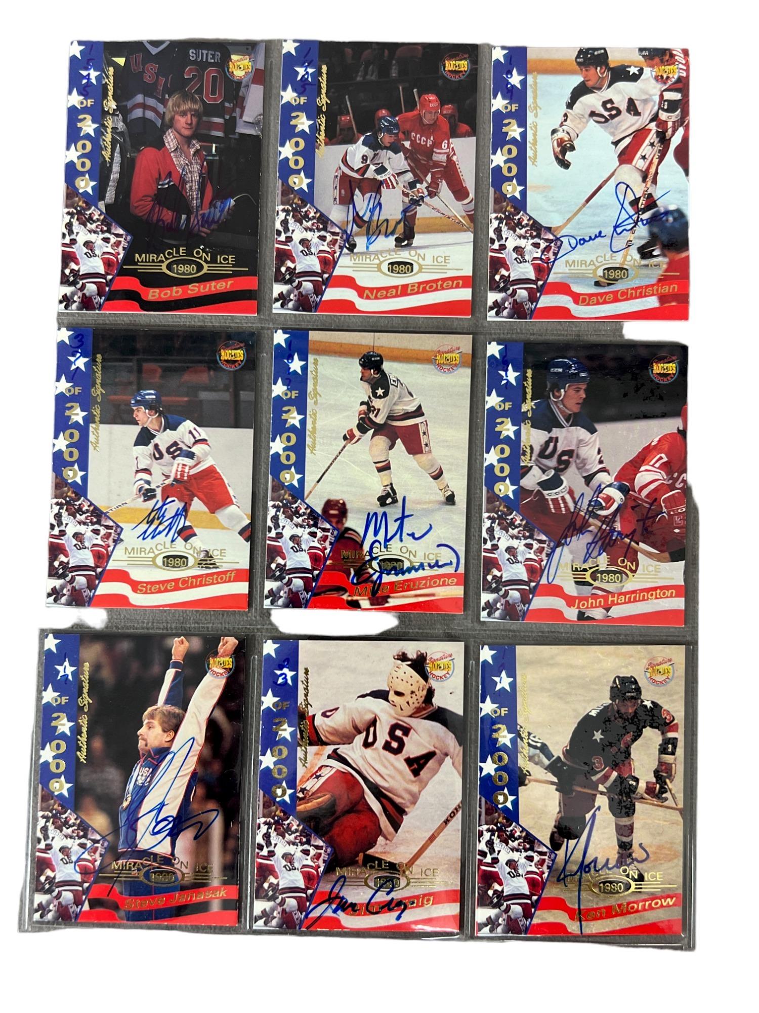 1995 Signed Rookies Miracle on Ice 1980 Signatures Bob Suter Autograph card Collection lot NHL hocke