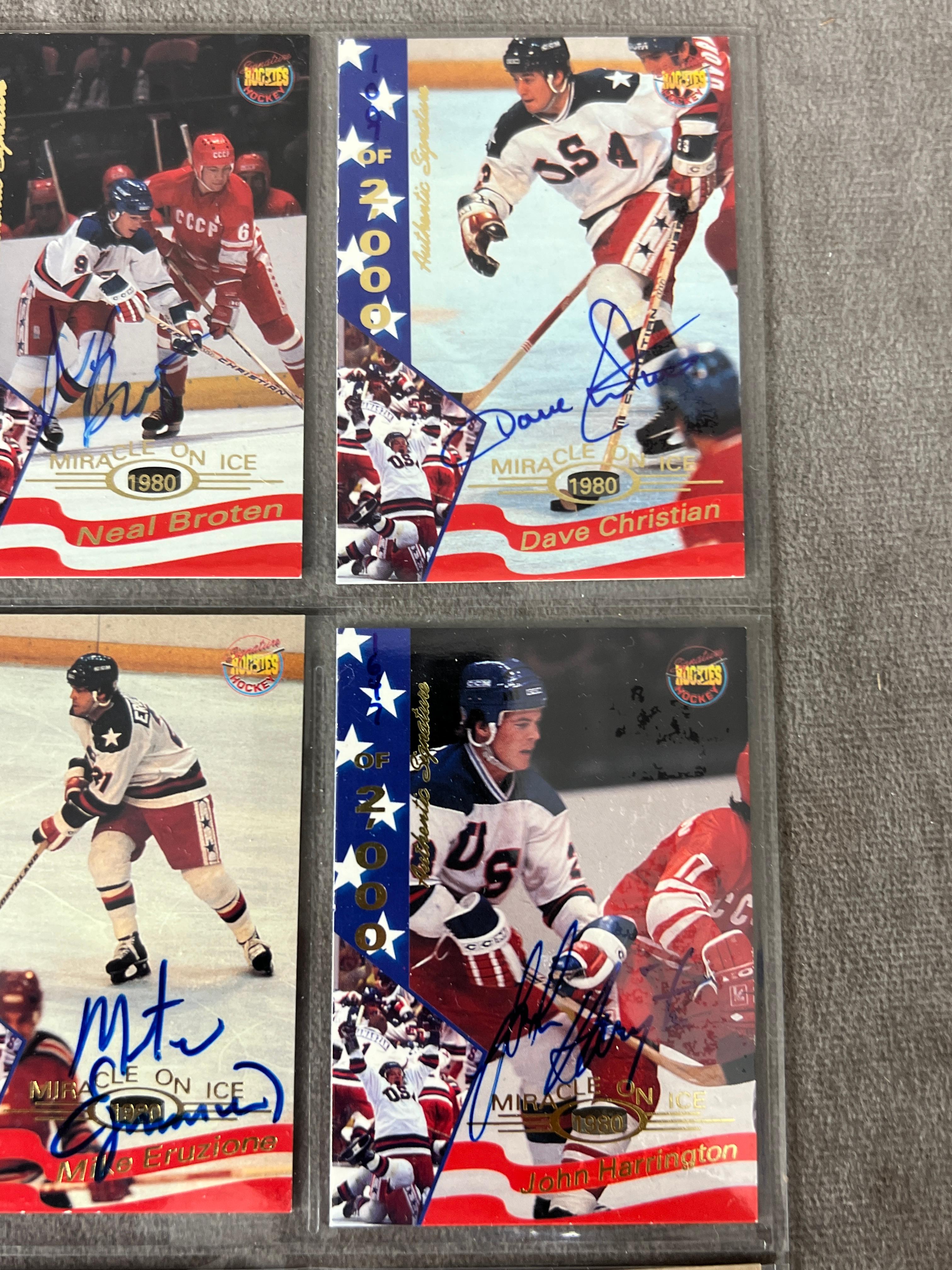 1995 Signed Rookies Miracle on Ice 1980 Signatures Bob Suter Autograph card Collection lot NHL hocke