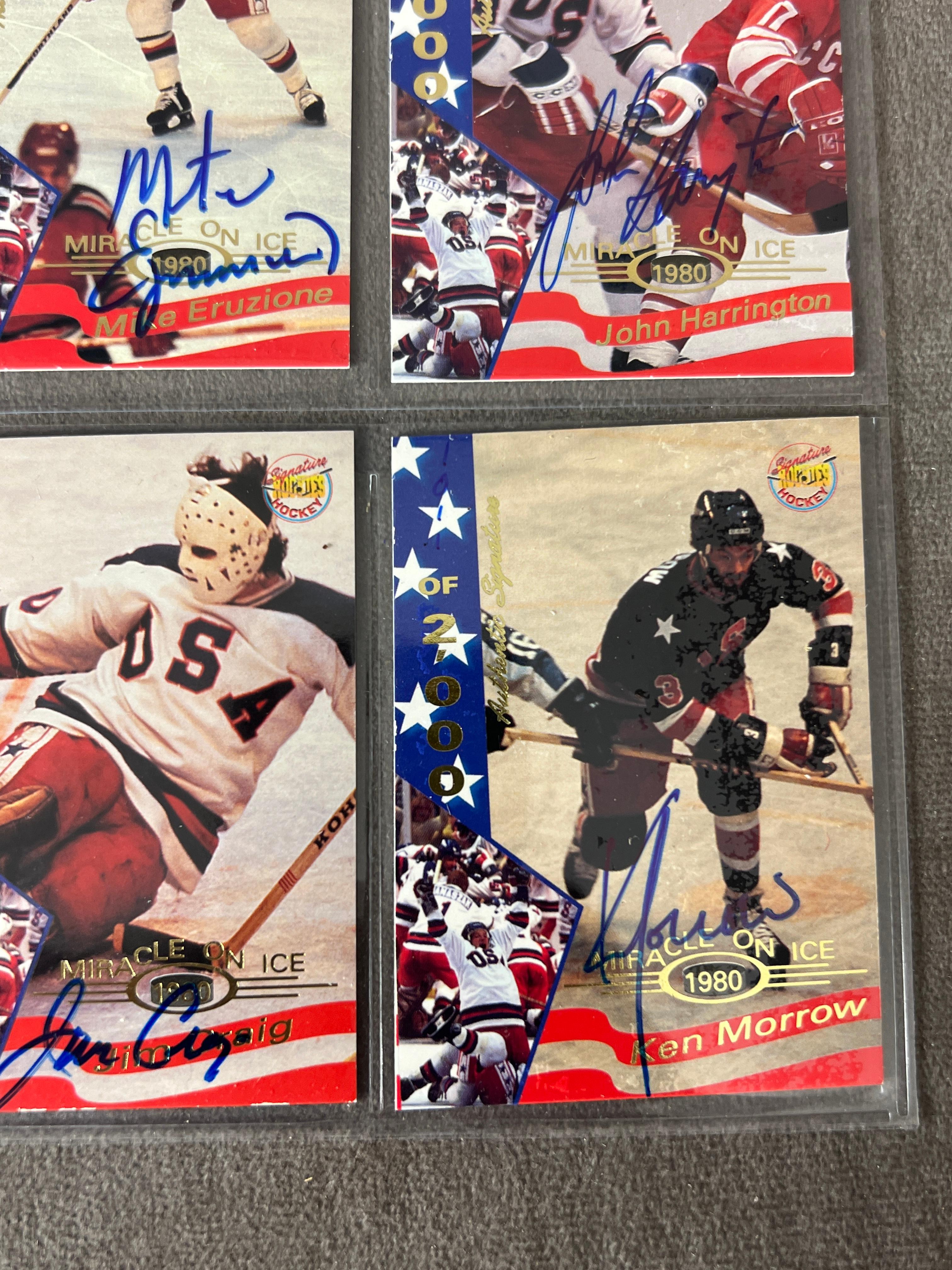 1995 Signed Rookies Miracle on Ice 1980 Signatures Bob Suter Autograph card Collection lot NHL hocke
