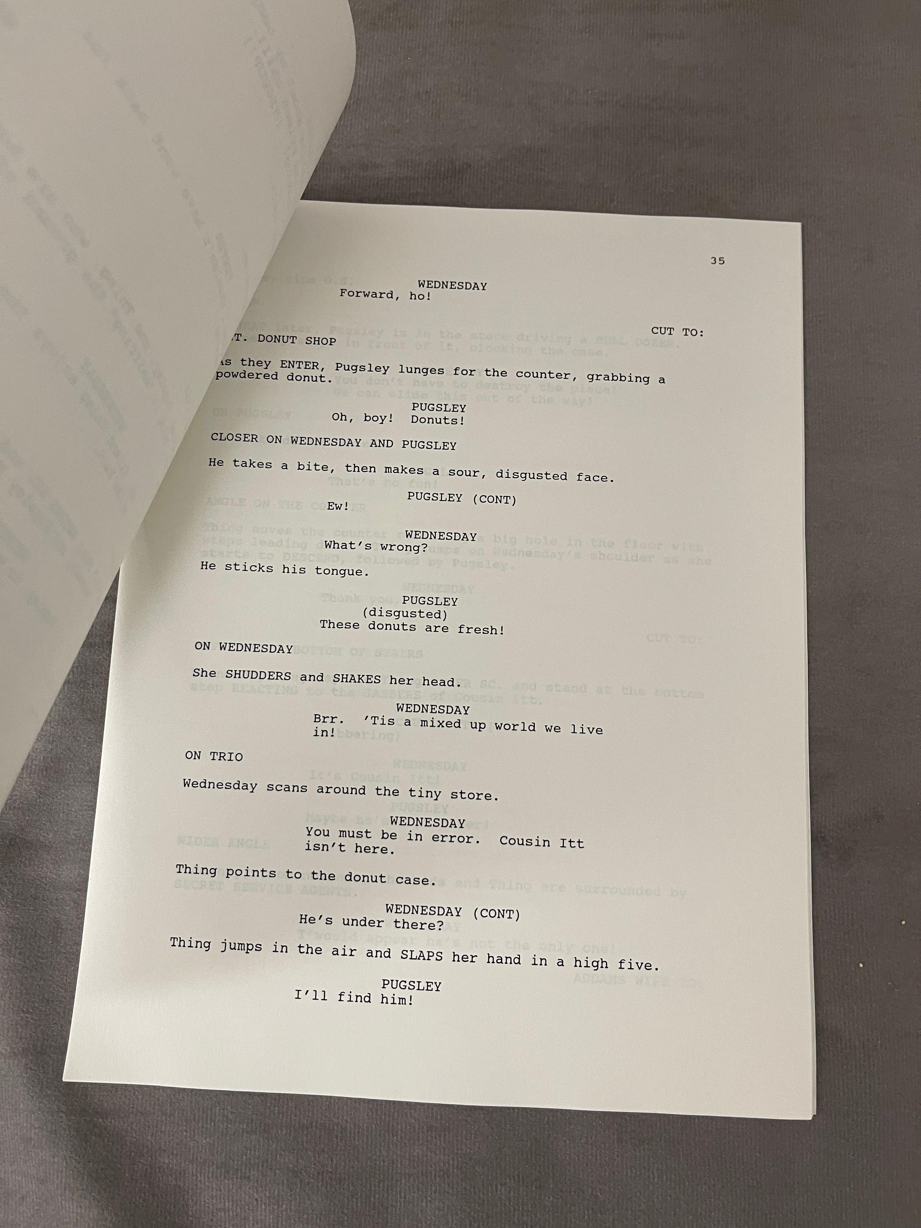 The Addams Family "Itt's Over" VIntage Script