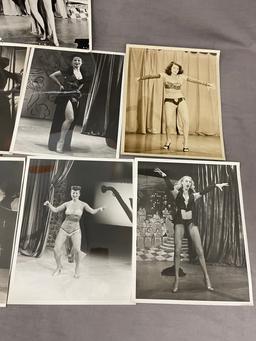 Vintage 1950's Original Burlesque Nude Pin up Model Risque Photo 8x10 Black & White Photographs