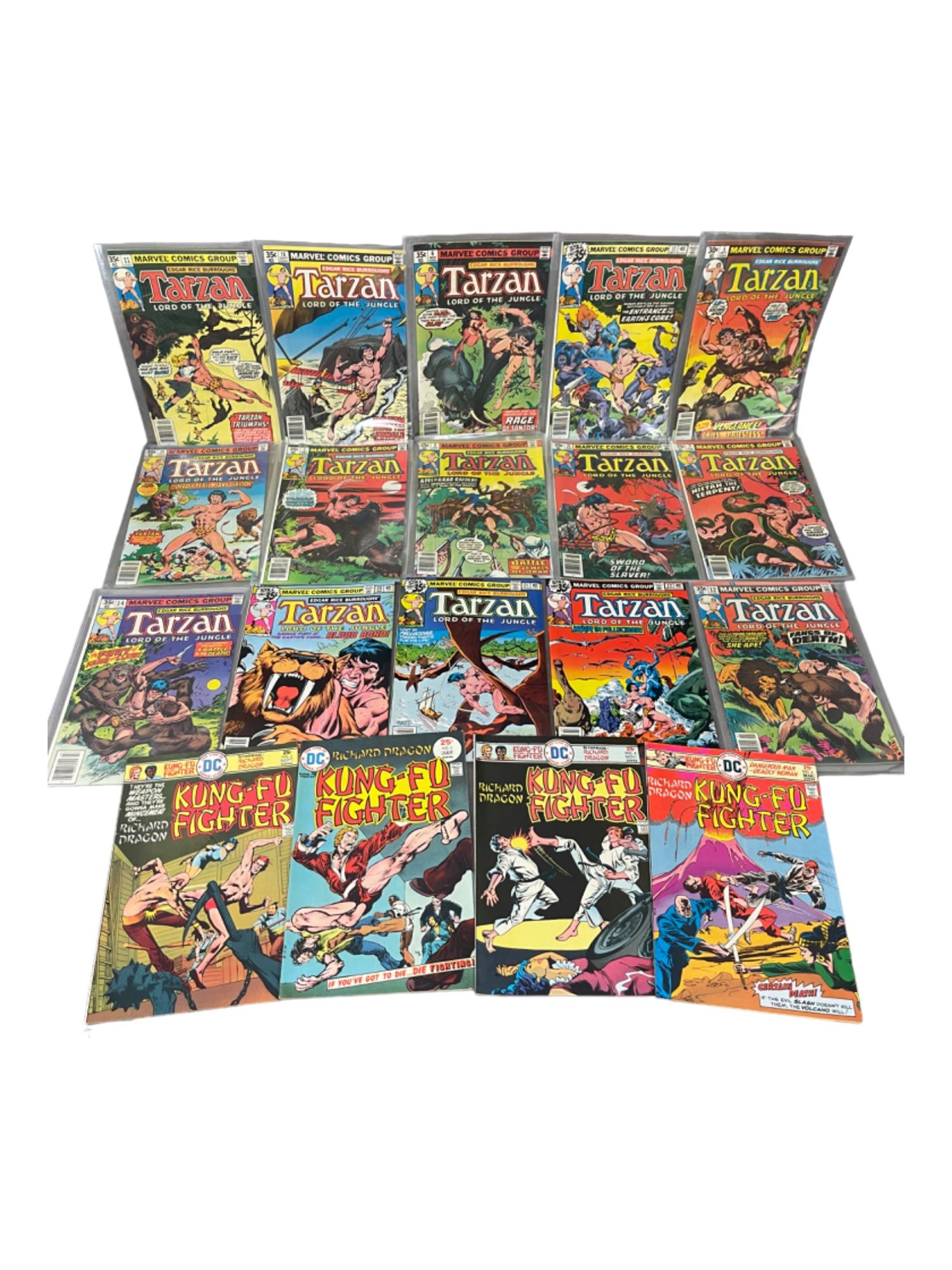 VINTAGE COMIC BOOK COLLECTION TARZAN KUNG-FU LOT 19