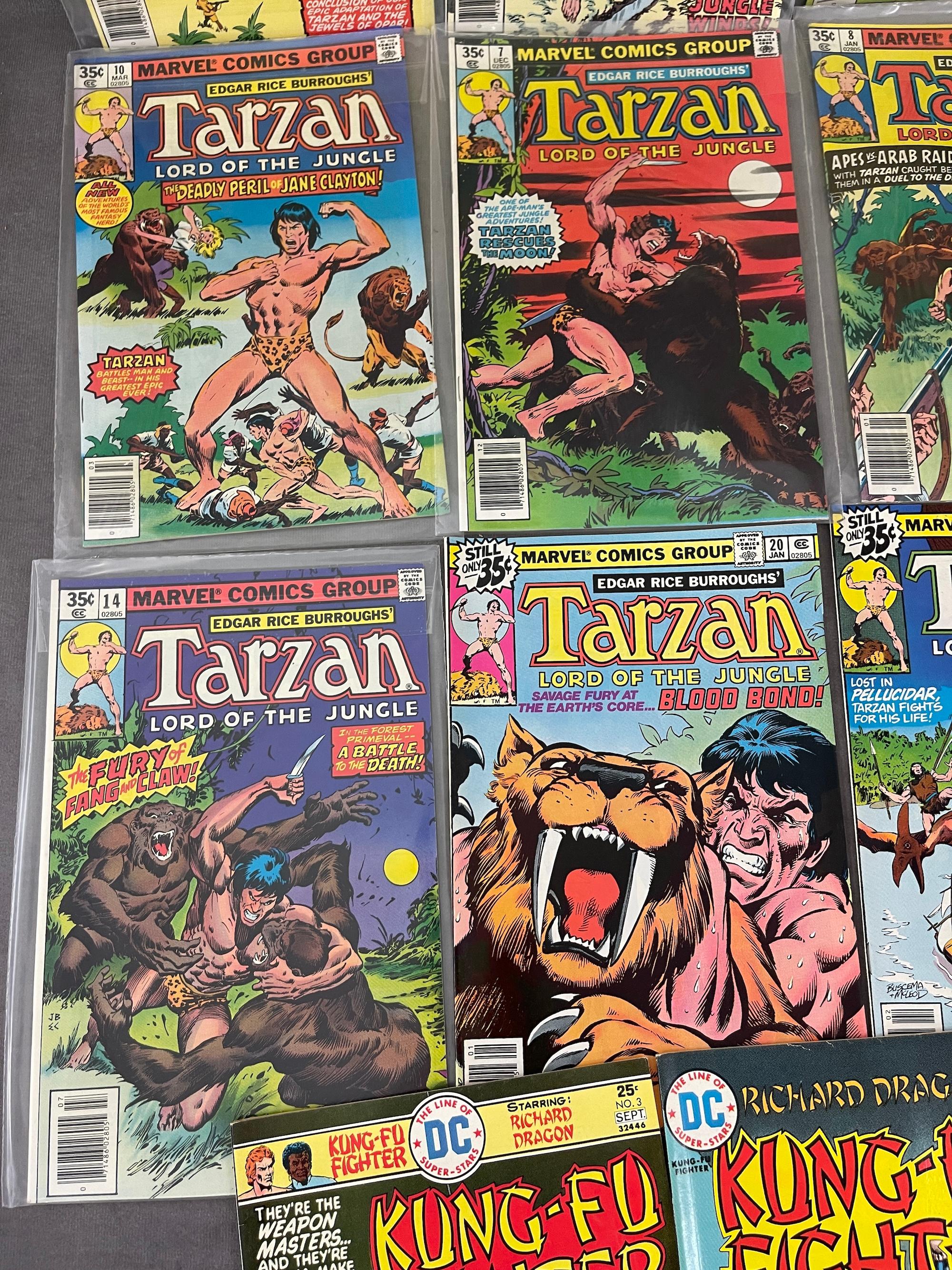 VINTAGE COMIC BOOK COLLECTION TARZAN KUNG-FU LOT 19