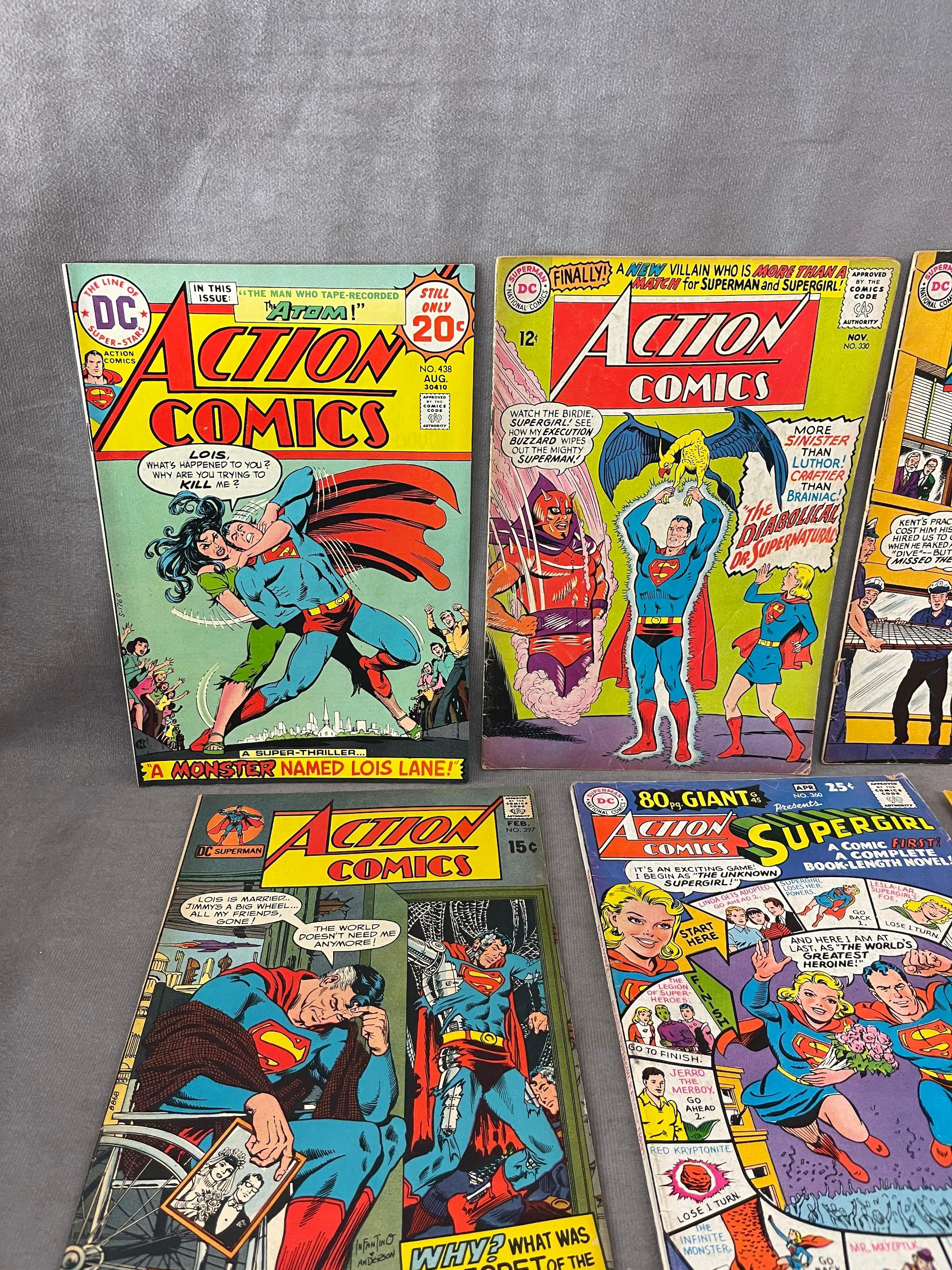 VINTAGE COMIC BOOK COLLECTION ACTION COMICS LOT 10