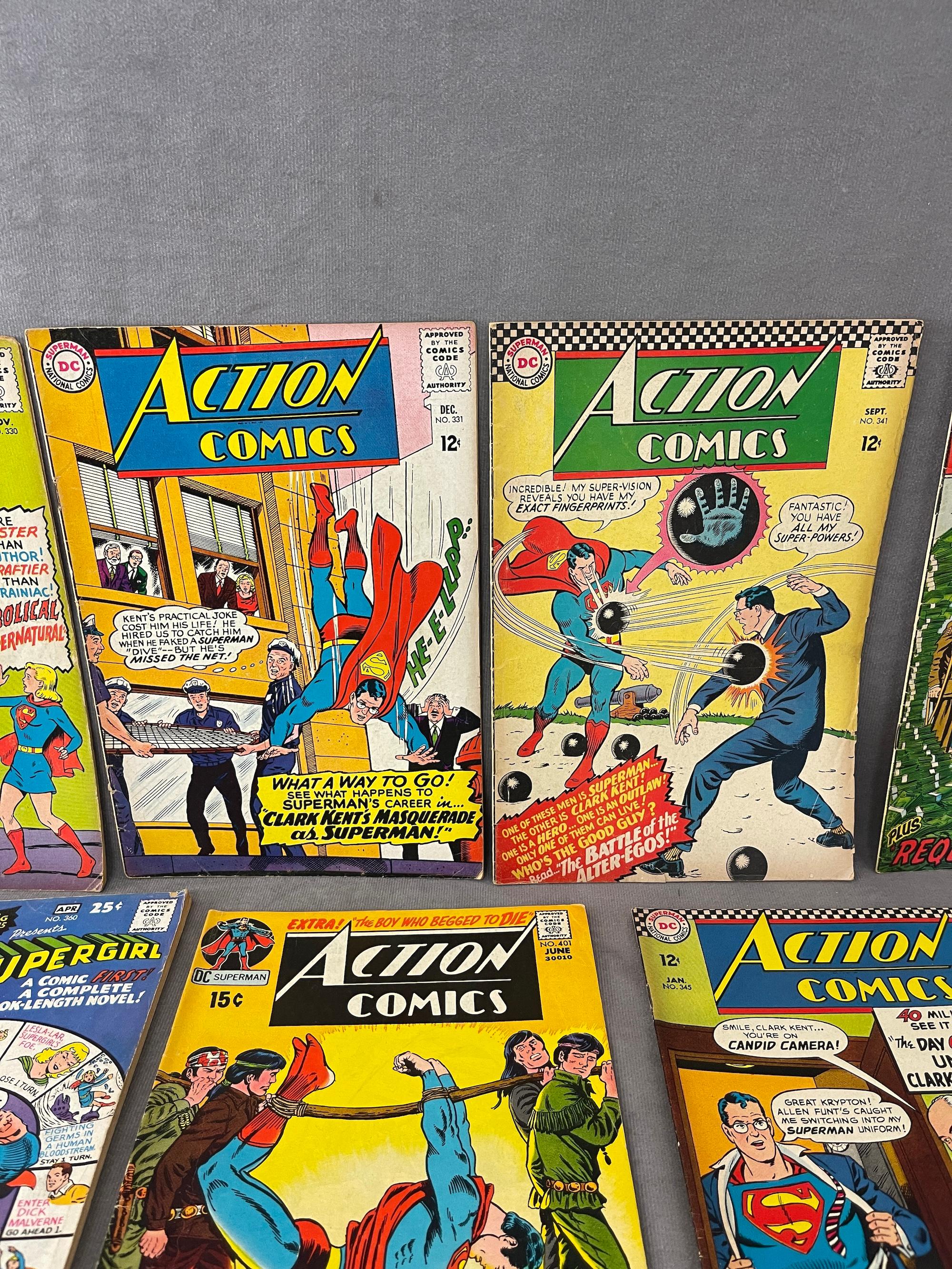 VINTAGE COMIC BOOK COLLECTION ACTION COMICS LOT 10