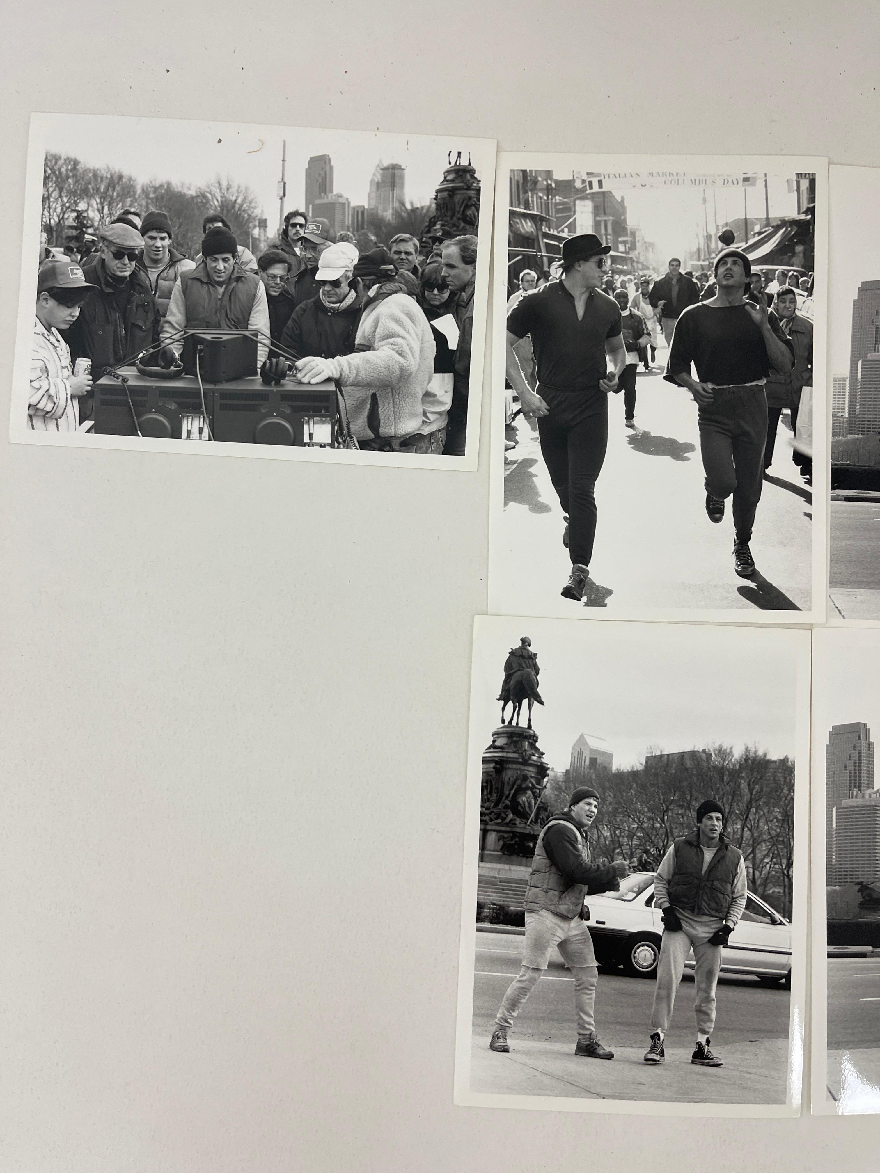 Sylvester Stallone Rocky V Behind the Scenes B&W Photo Lot