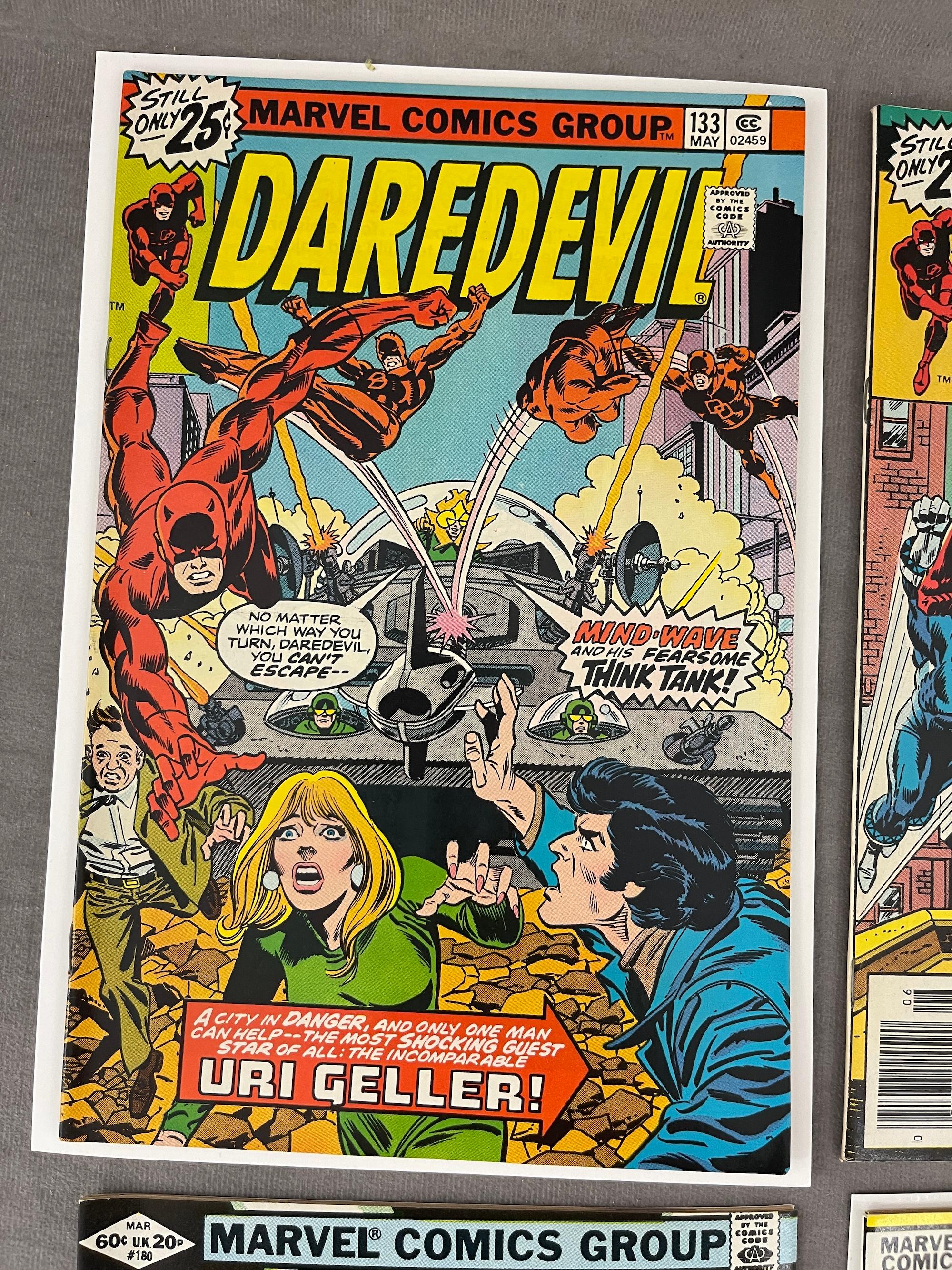 Vintage Daredevil #133, #134, #179, #180, #182, #189 Marvel Comic Book Collection Lot of 6