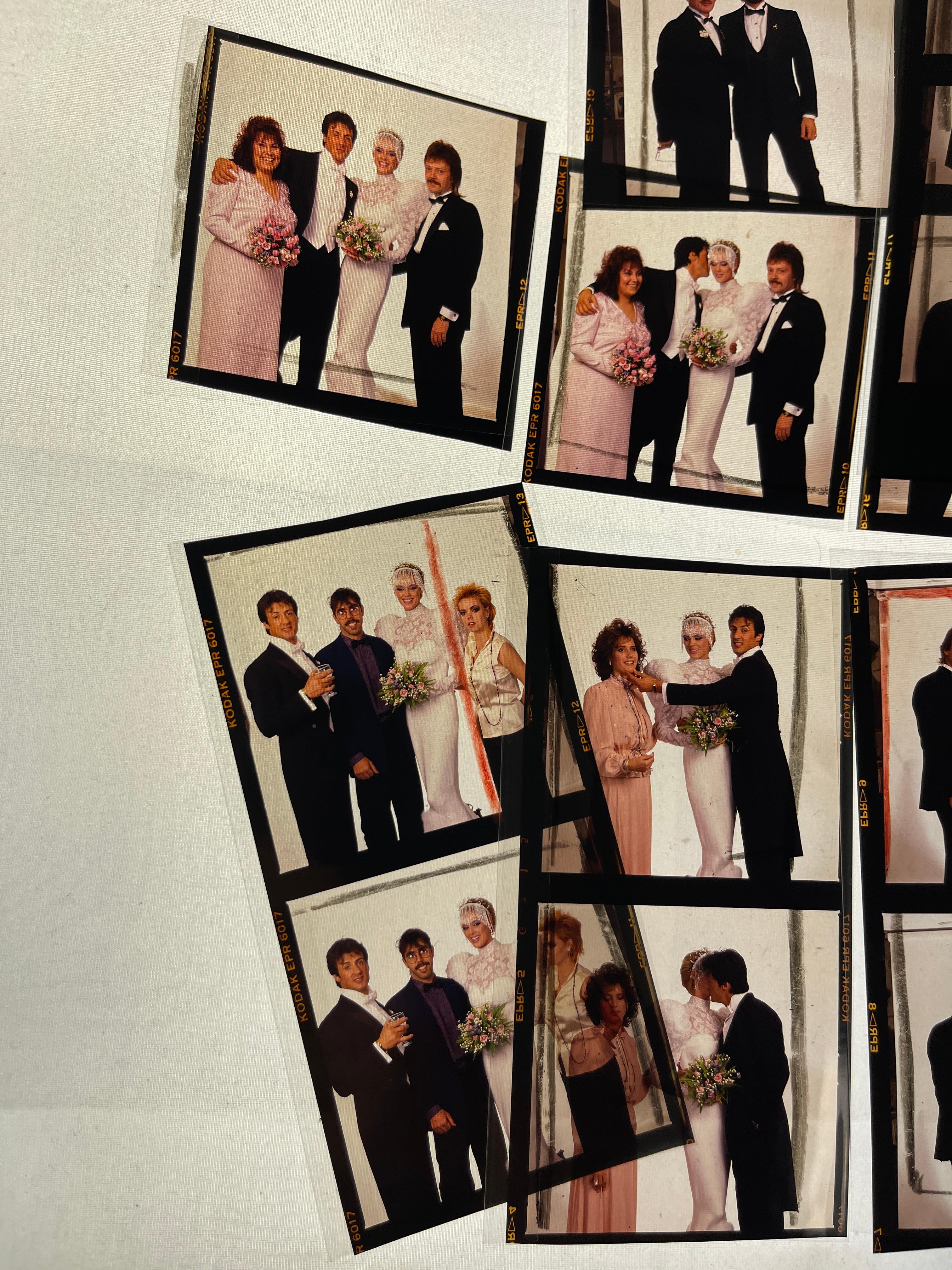 Photo Negative Movie actor Sylvester Stallone wedding collection lot