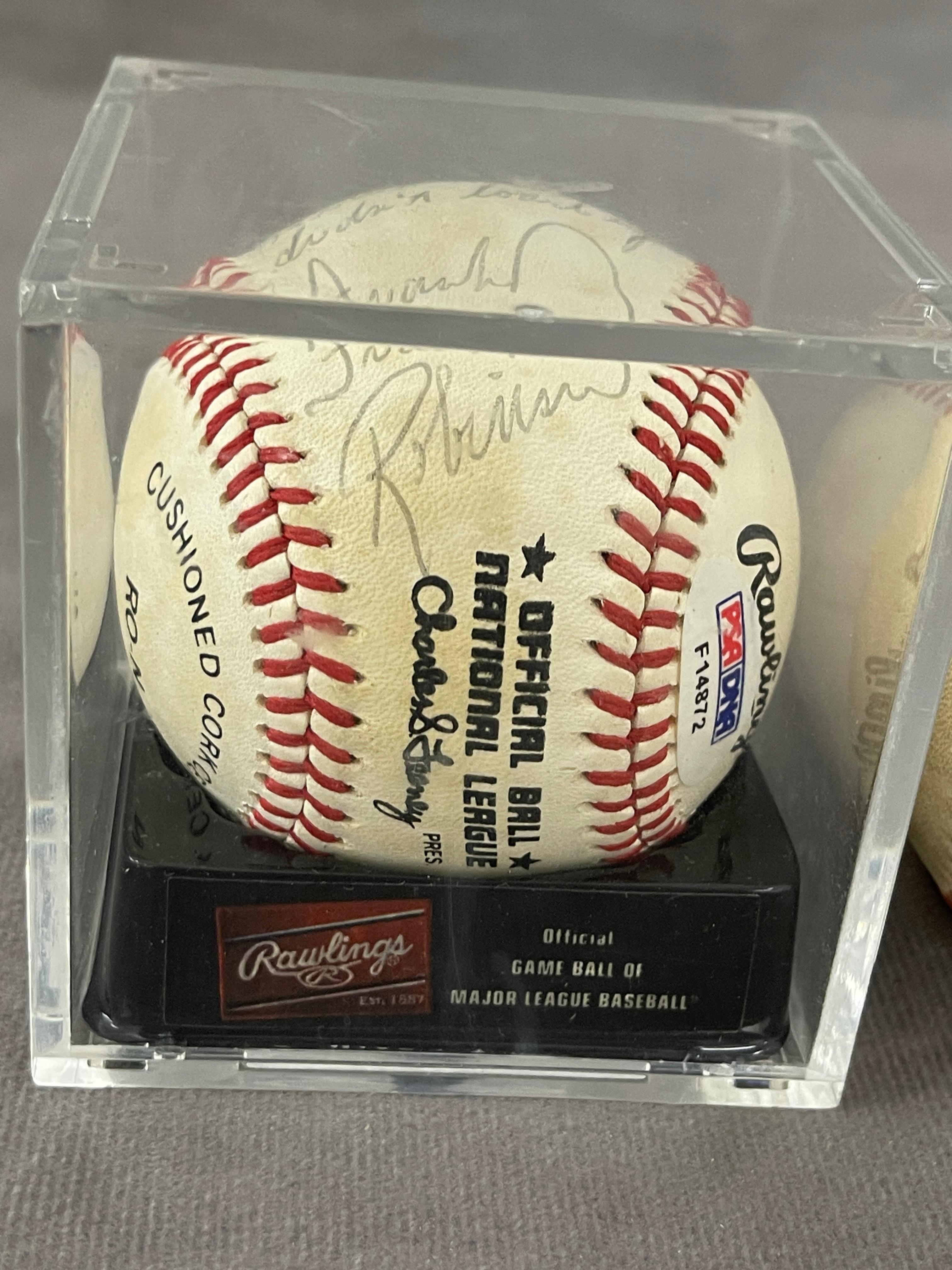 Frank Robinson and Bill Mulock Signed Autographed Baseball Lot of 2