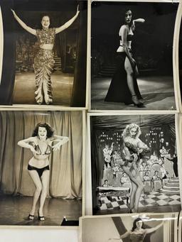 Vintage 1950's Original Burlesque Nude Pin up Model Risque Photo 8x10 Black & White Photographs