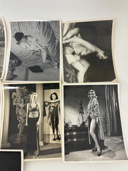 Vintage 1950's Original Burlesque Nude Pin up Model Risque Photo 8x10 Black & White Photographs