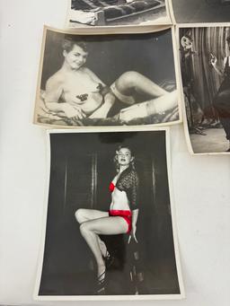 Vintage 1950's Original Burlesque Nude Pin up Model Risque Photo 8x10 Black & White Photographs