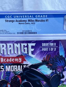 Comic Book Strange Academy Miles Morales #1 CGC 9.8 Graded Cover A 1st Print Marvel 2023