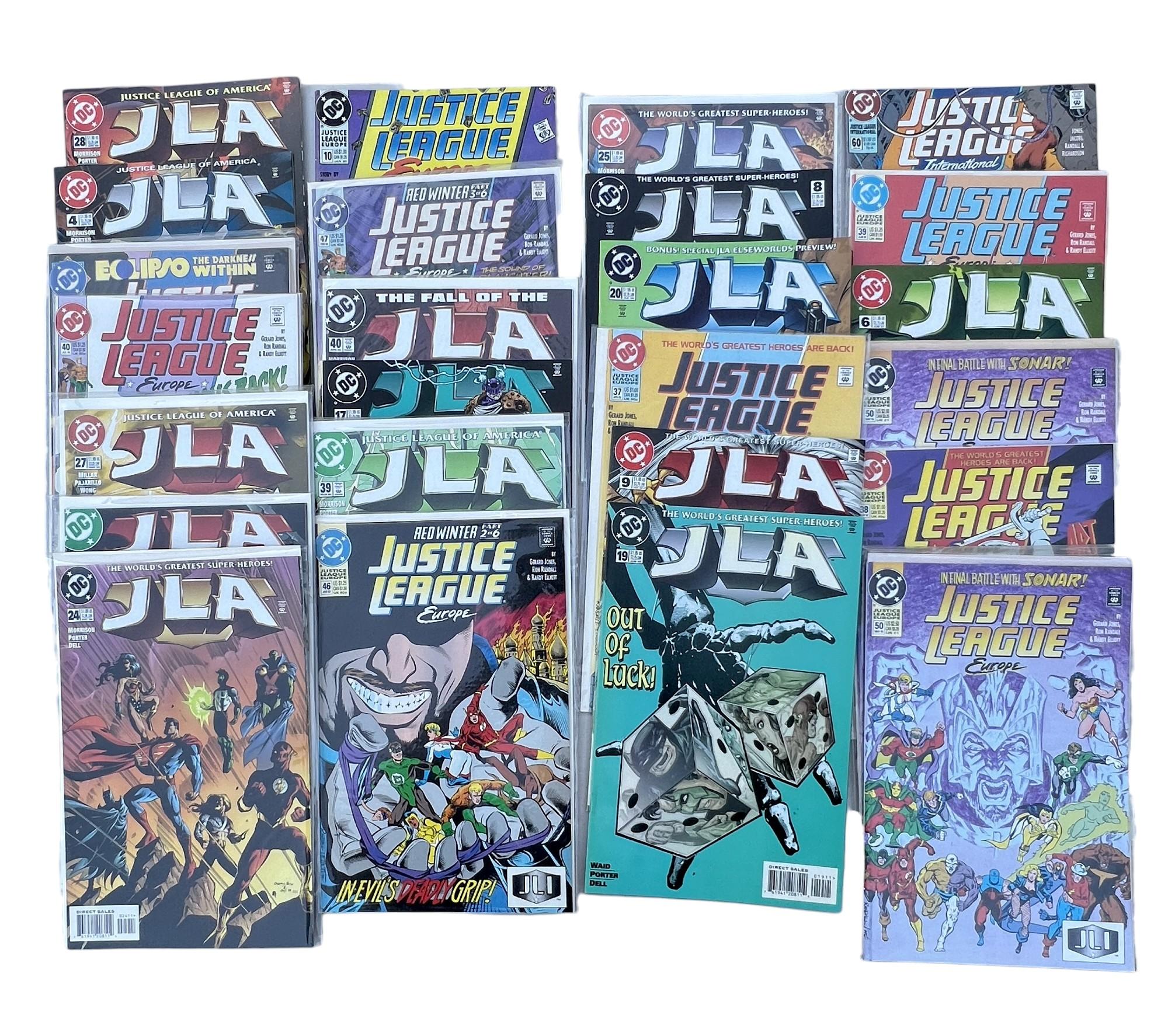 Comic Book Justice League America collection lot 25 DC comics