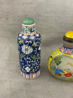 Chinese Famille Rose Porcelain Snuff Bottles