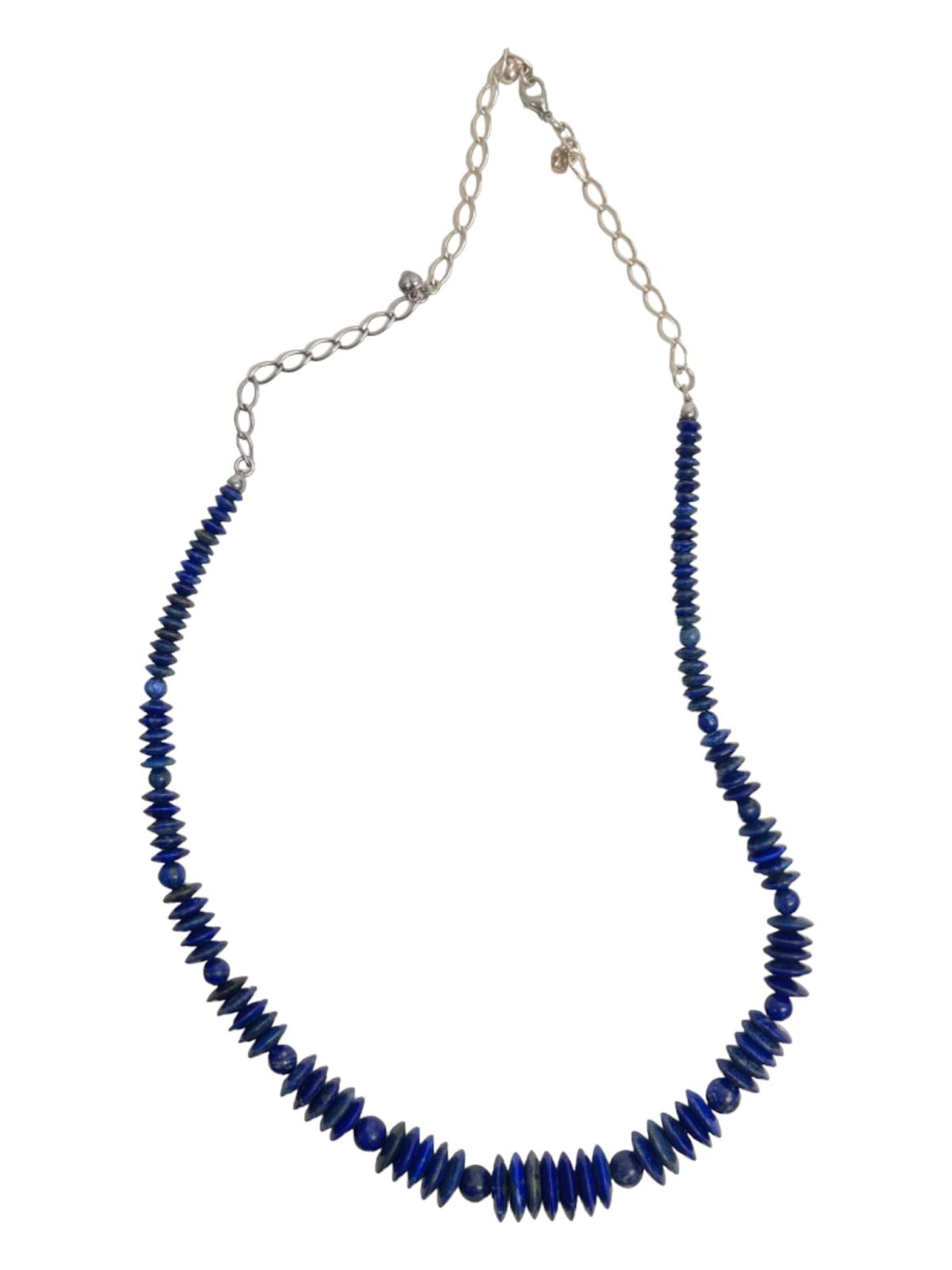 STERLING SILVER LAPIS NATIVE AMERICAN VINTAGE NECKLACE