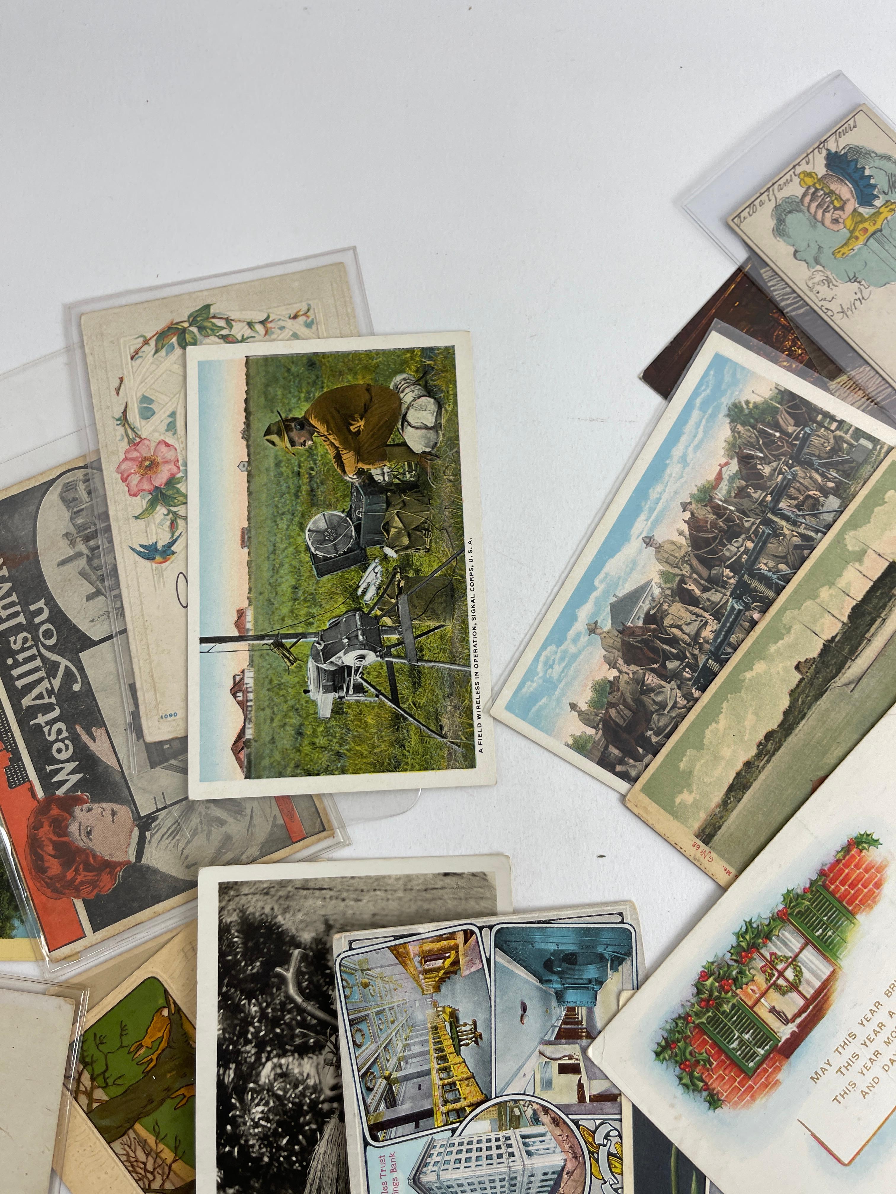 OLD VINTAGE POSTCARD STAMPS COLLECTION LOT