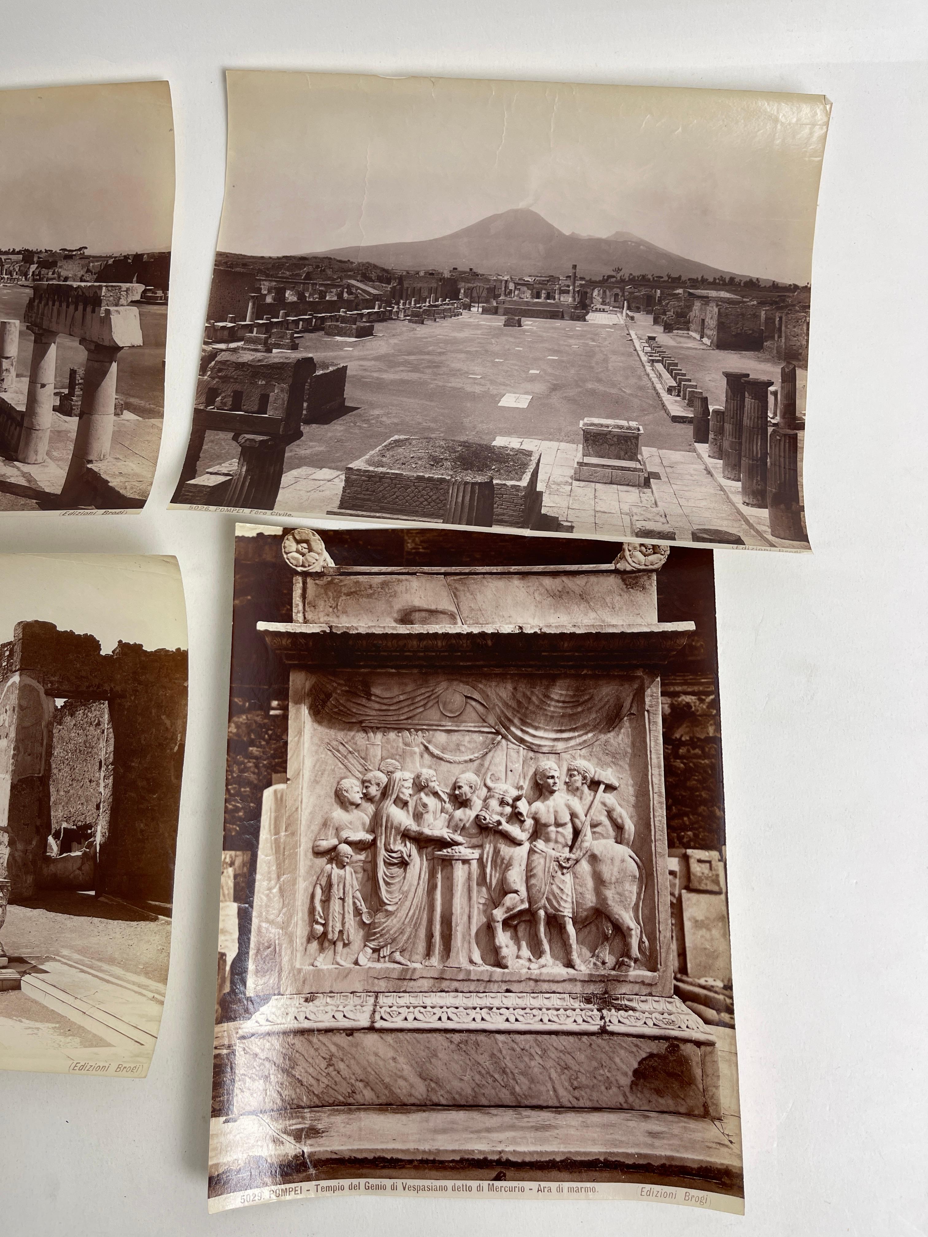 Original Antique photo by Edizioni Brogi Albumen photo Pompei lot 4