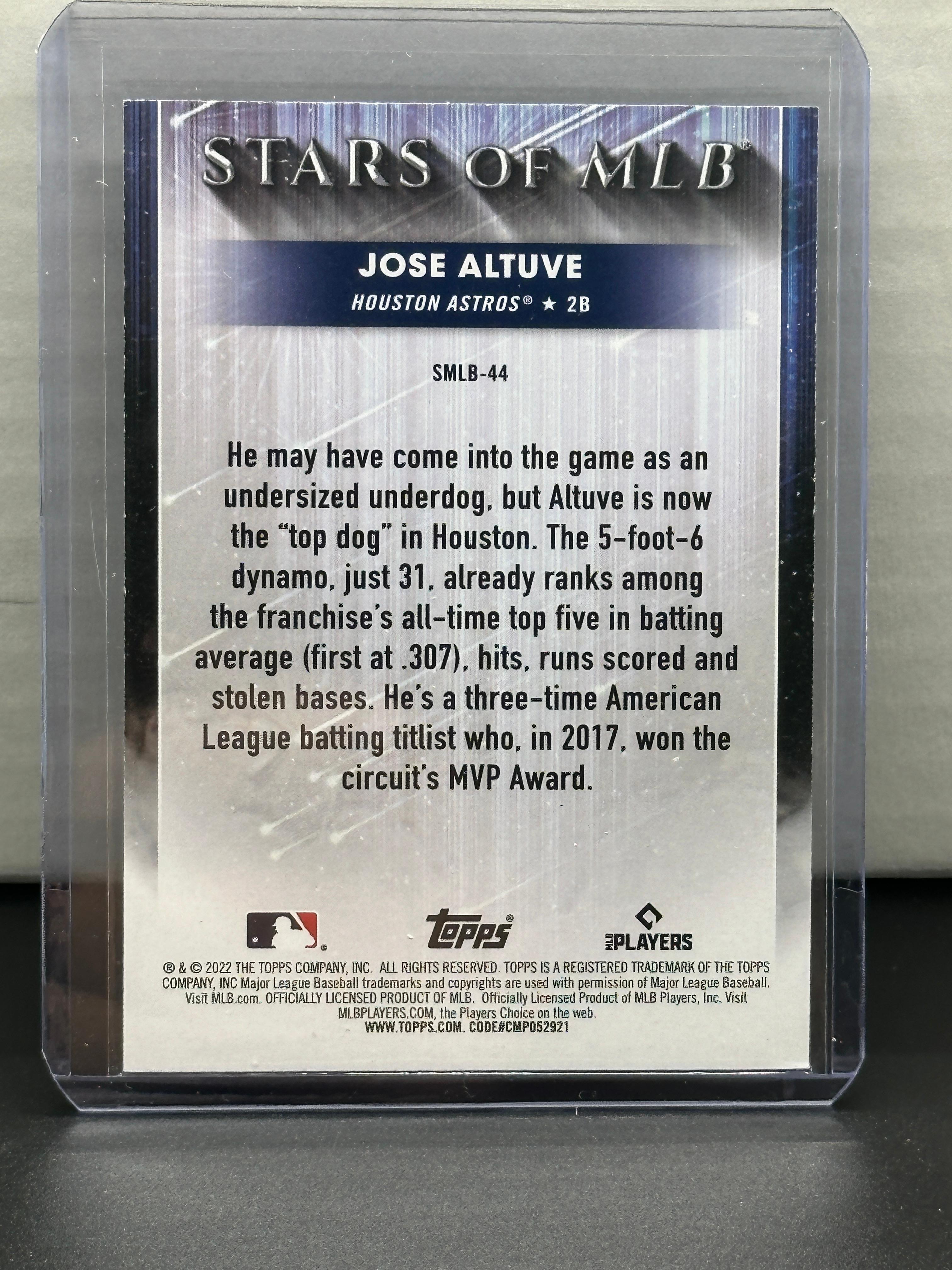 Jose Altuve 2022 Topps Stars of MLB Insert #SMLB-44