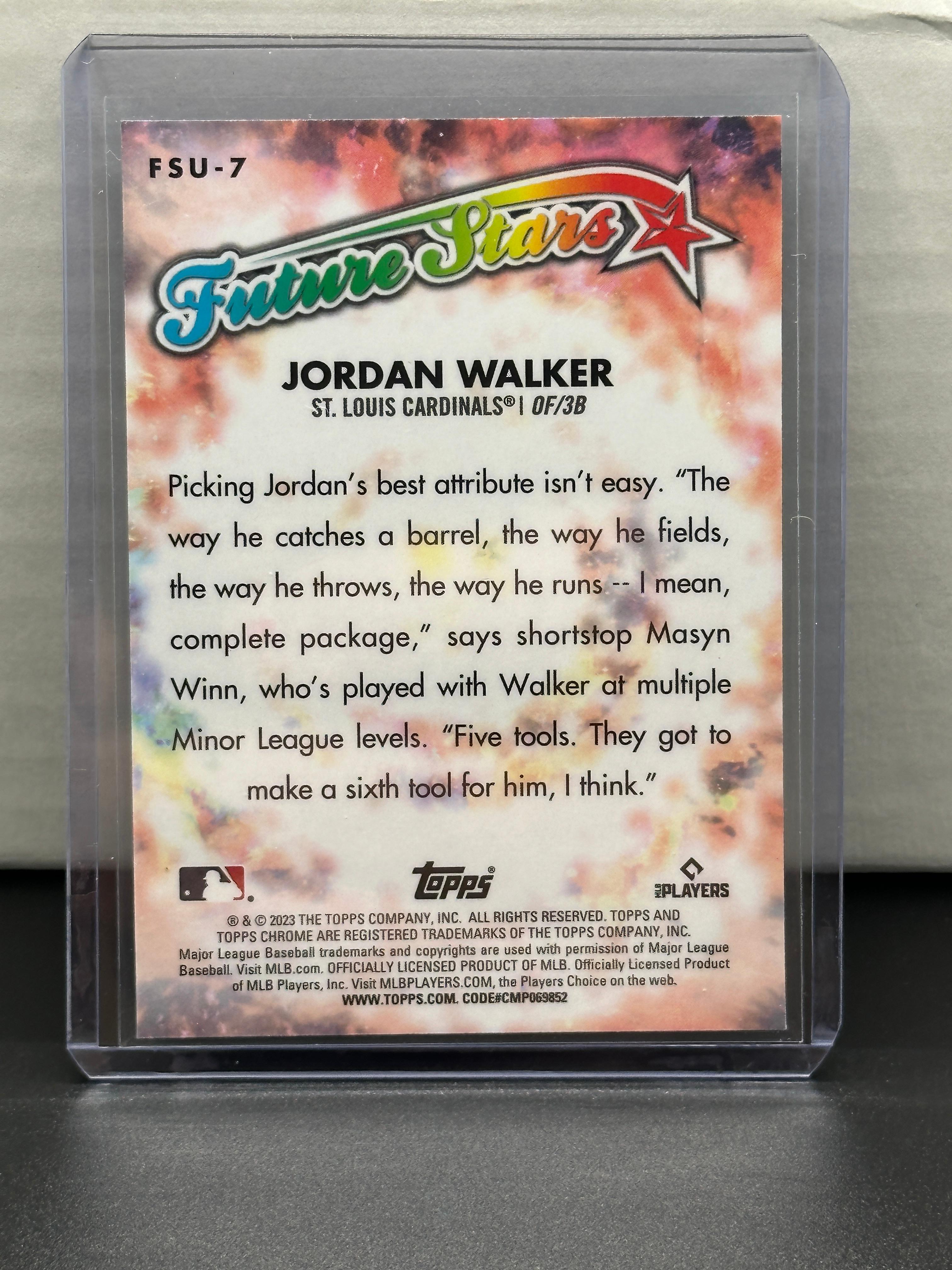 Jordan Walker 2023 Topps Chrome Future Stars Refractor Rookie RC #FSU-7