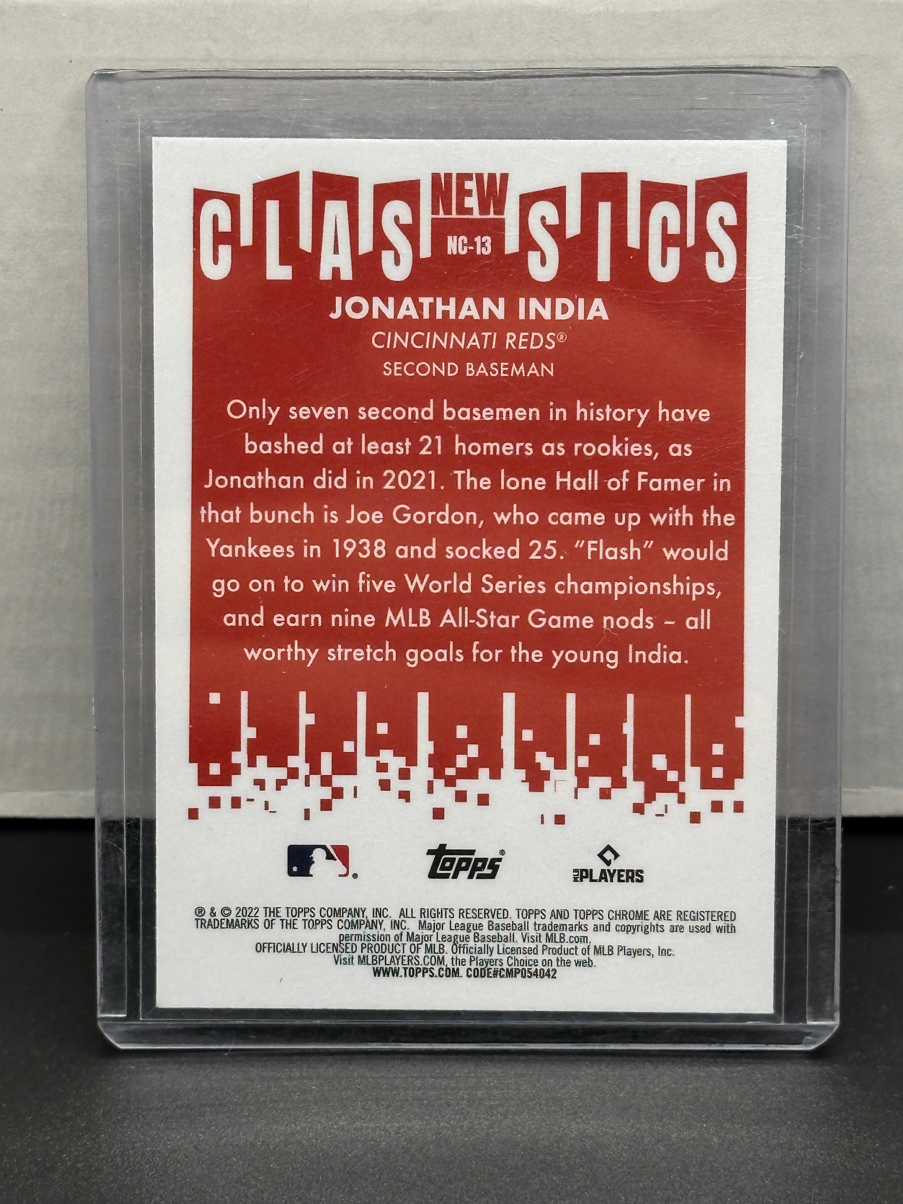 Jonathan India 2022 Topps Chrome New Classics Refractor Insert #NC-13