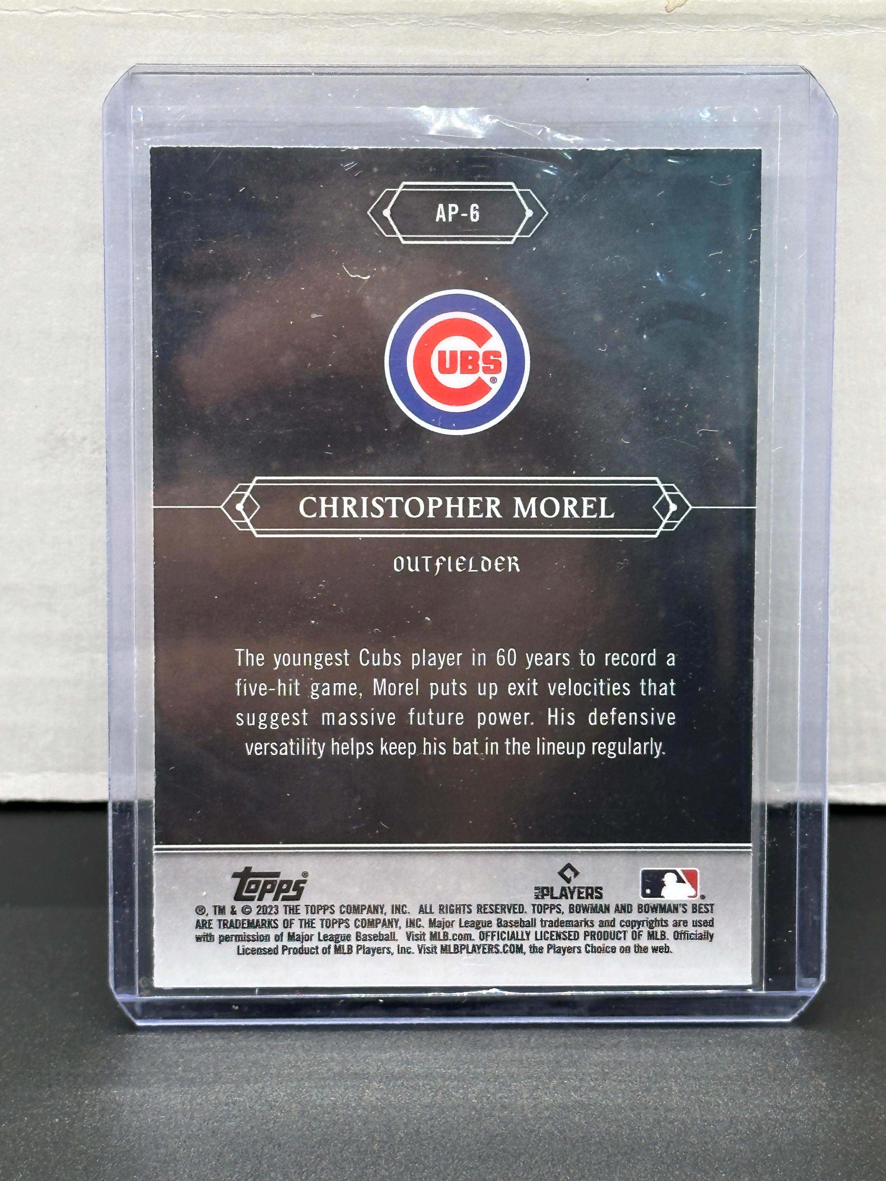 Christopher Morel 2023 Bowman's Best Astral Projections Rookie RC Refractor Insert #AP-6