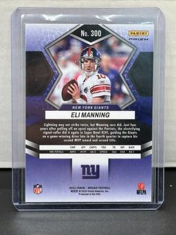 Eli Manning 2022 Panini Mosaic Green Mosaic Prizm Parallel #300