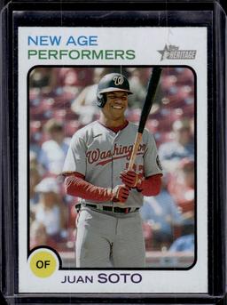 Juan Soto 2022 Topps Heritage New Age Performers Insert #NAP-7