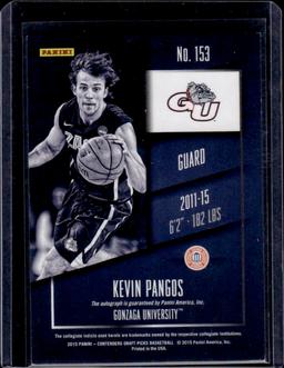 Kevin Pangos 2015 Panini Contenders Draft Picks Rookie RC Auto #153