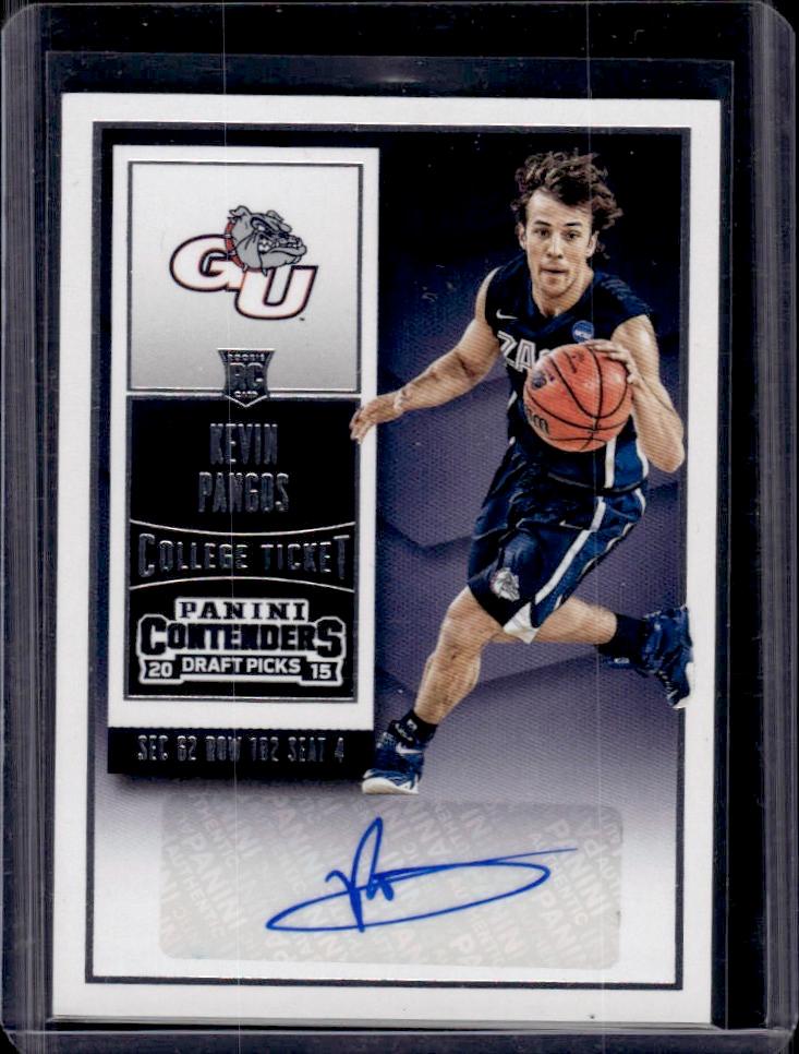 Kevin Pangos 2015 Panini Contenders Draft Picks Rookie RC Auto #153