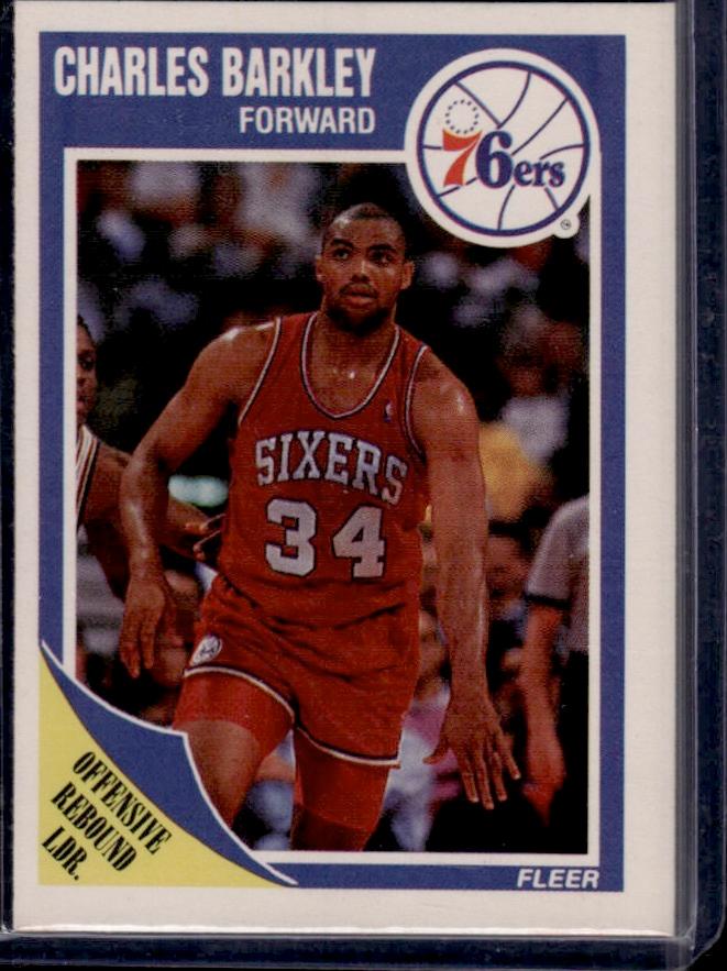 Charles Barkley 1989 Fleer Offensive Rebound Leader #113