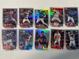 2023 Topps Chrome Lot of 10 Refractors - 3 Rookies