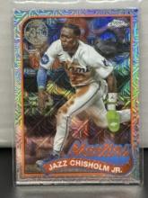 Jazz Chisholm Jr. 2024 Topps Chrome Silver Pack 1989 Design Mojo Refractor Insert #T89C-92