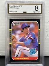 Greg Maddux 1987 Donruss Rated Rookie RC DCI 8 Near Mint #36