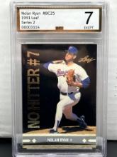 Nolan Ryan 1991 Leaf No Hitter #7 DCI 7 EXCPT Insert #BC25