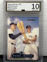 Mickey Mantle Casey Stengel 1992 Pinnacle DCI 10 GEM MINT Insert #27