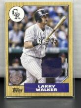 Larry Walker 2022 Topps 1987 Design Game Used Memorabilia Patch #87R-LW