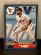 Gabriel Arias 2022 Topps 1987 Design Blue Border Rookie RC Insert Parallel #87TBU-47