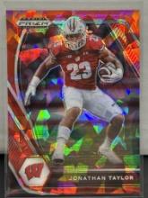 Jonathan Taylor 2021 Panini Prizm Draft Picks Red Cracked Ice Prizm #76