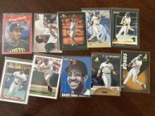 Barry Bonds Lot of 10 MLB Cards