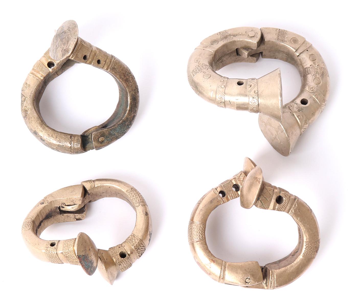 Tuareg Brass Currency Bracelets, 20th C.