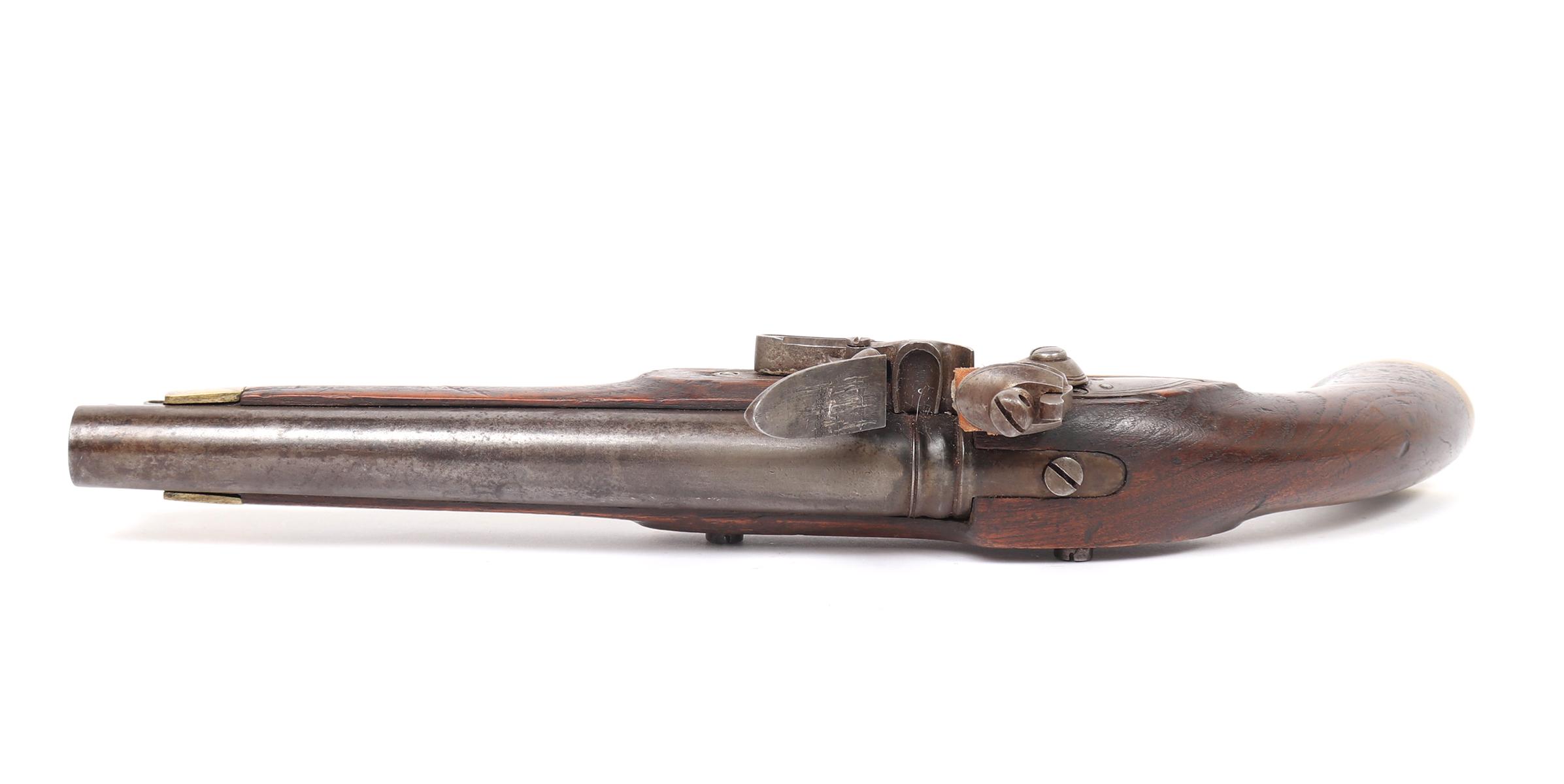 English-Pattern Big Bore Flintlock Pistol