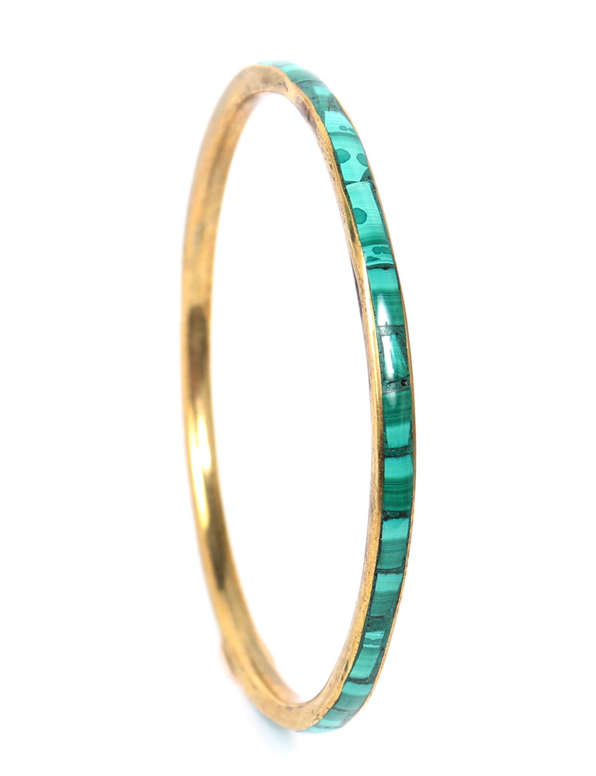 Beautiful Malachite Mosaic Bangle Bracelet