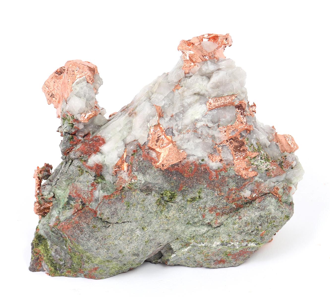 Natural Raw Copper with Quartz Basalt, 1557 grams